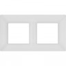 Рамка для розеток и выключателей ЭРА ELEGANCE Б0065814 14-5002-01М на 2 поста матовый белый B0065814