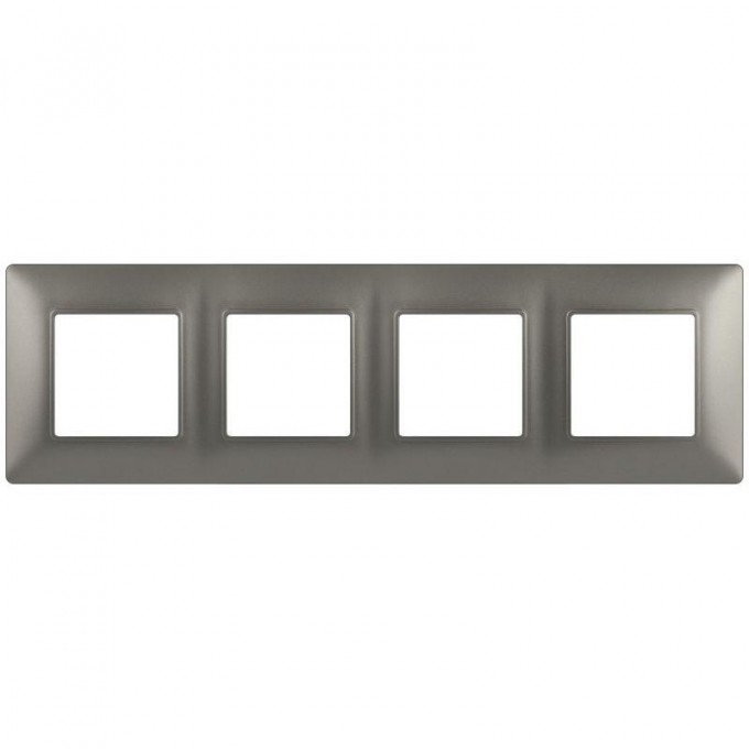 Рамка для розеток и выключателей ЭРА ELEGANCE Б0065819 14-5004-16 на 4 поста титан B0065819