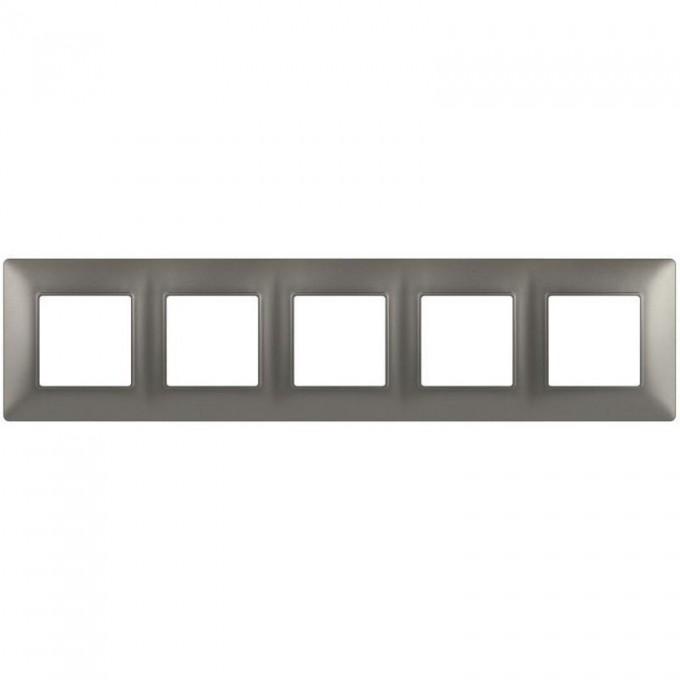 Рамка для розеток и выключателей ЭРА ELEGANCE Б0065821 14-5005-16 на 5 постов титан B0065821