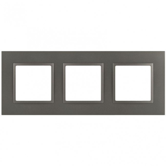 Рамка для розеток и выключателей ЭРА ELEGANCE Б0065827 14-5013-16 Classic на 3 поста титан B0065827