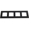 Рамка на 4 поста ЭРА ELEGANCE 14-5104-05 стекло чёрный+антракот B0034528