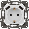 Розетка ЭРА ELEGANCE Б0065773 14-4109-01М 2P+E 16A-250В штор. с 2xUSB 5В-3А матовый белый B0065773