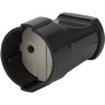 Розетка кабельная ЭРА Rx1-B б/з прямая 10A черная B0039681