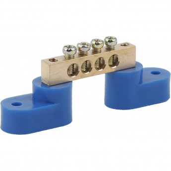 Шина N ноль на двух угловых изоляторах ЭРА ШНИ-6х9-4-У2 NO-222-54 син. уп.20шт Б0033434