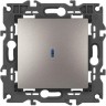 Выключатель ЭРА ELEGANCE Б0065785 14-1102-16 с подсветкой 10АХ-250В титан B0065785