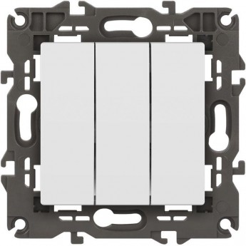 Выключатель ЭРА ELEGANCE Б0065796 14-1107-01М тройной 10АХ-250В матовый белый
