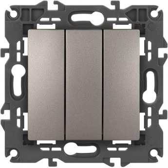 Выключатель ЭРА ELEGANCE Б0065799 14-1107-16 тройной 10АХ-250В титан
