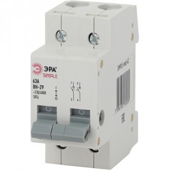 Выключатель нагрузки ЭРА SIMPLE-MOD-62 SIMPLE 2P 63А ВН-29